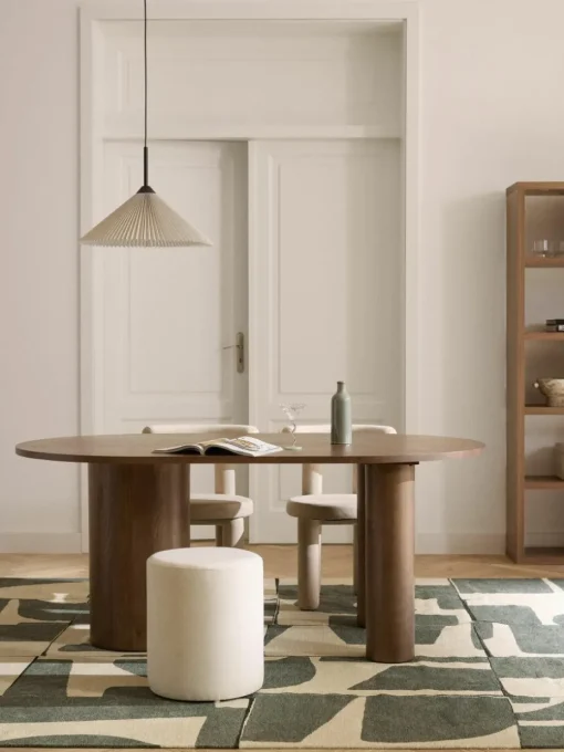 Ovale eettafel Dunia van eikenhout, 180 x 110 cm