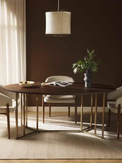Ovale eettafel Luca van mangohout, verschillende formaten