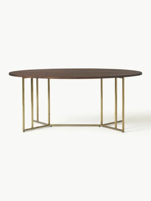 Ovale eettafel Luca van mangohout, verschillende formaten