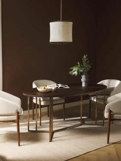 Ovale eettafel Luca van mangohout, verschillende formaten