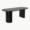 Ovale houten eettafel Bianca, 200 x 90 cm