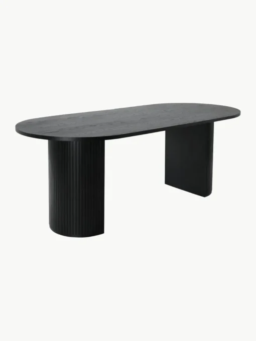 Ovale houten eettafel Bianca, 200 x 90 cm
