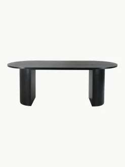 Ovale houten eettafel Bianca, 200 x 90 cm