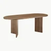 Ovale houten eettafel Toni, 200 x 90 cm