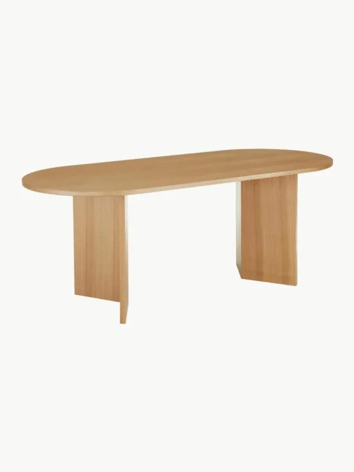 Ovale houten eettafel Toni, 200 x 90 cm