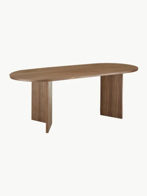 Ovale houten eettafel Toni, 200 x 90 cm
