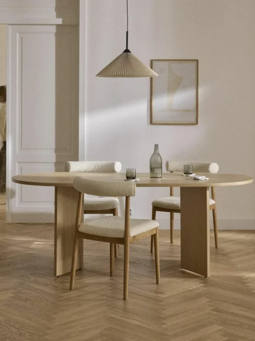 Ovale houten eettafel Toni, 200 x 90 cm
