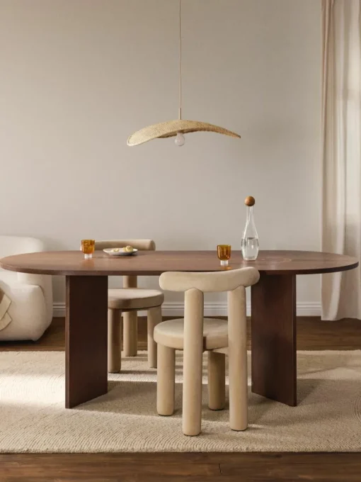 Ovale houten eettafel Toni, 200 x 90 cm