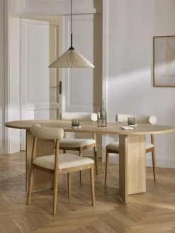 Ovale houten eettafel Toni, 200 x 90 cm