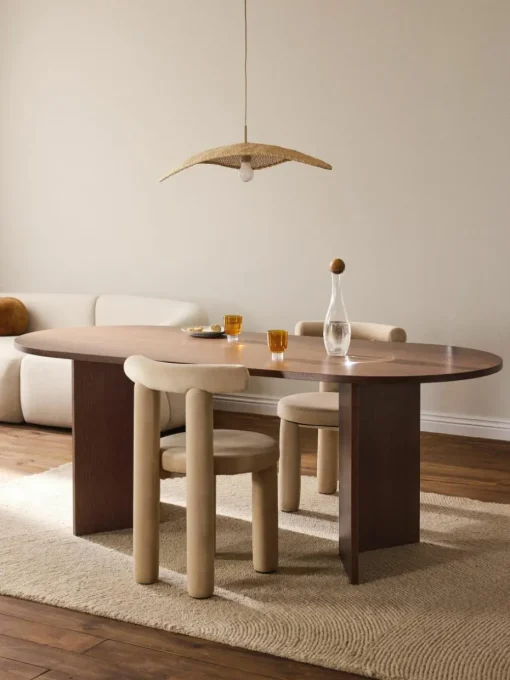 Ovale houten eettafel Toni, 200 x 90 cm