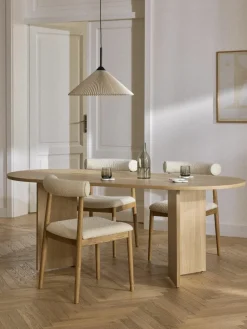 Ovale houten eettafel Toni, 200 x 90 cm