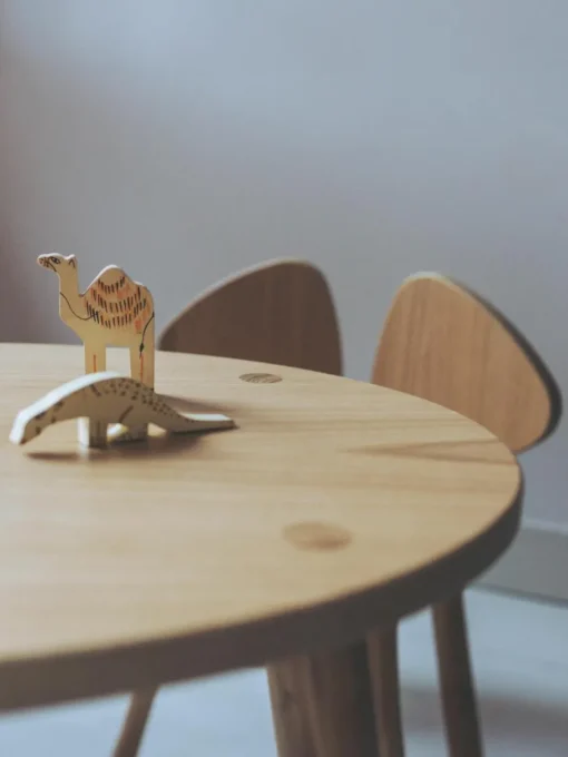 Ovale houten kindertafel Mouse