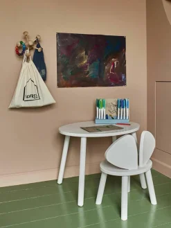 Ovale houten kindertafel Mouse