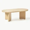 Ovale houten salontafel Toni
