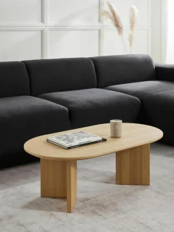 Ovale houten salontafel Toni