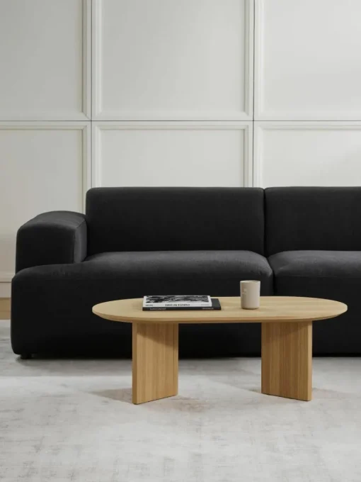 Ovale houten salontafel Toni