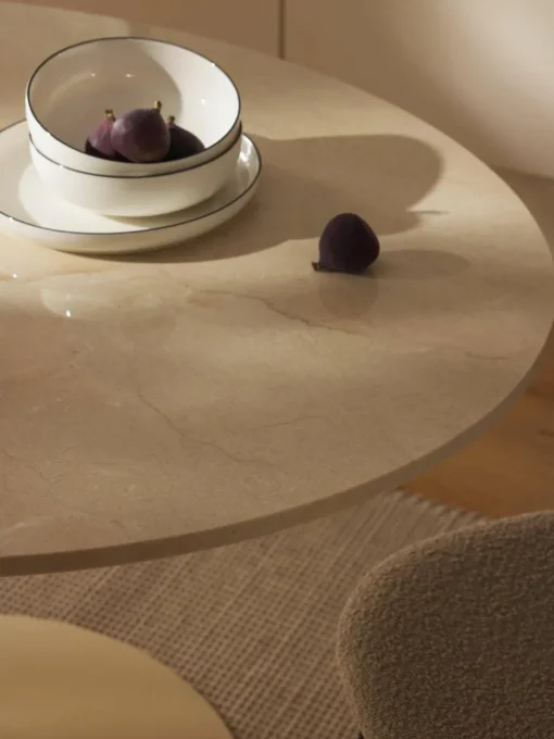 Ovale marmeren eettafel Miley, 120 x 90 cm