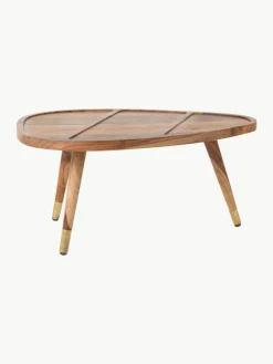 Ovale salontafel Sham van sheeshamhout, set van 2
