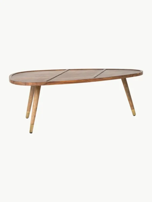 Ovale salontafel Sham van sheeshamhout, set van 2