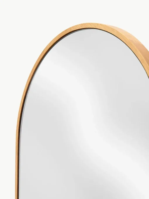 Ovale wandspiegel Avery met eikenhouten lijst