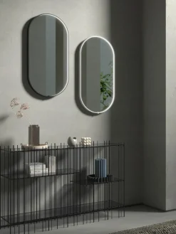 Ovale wandspiegel Avior met LED-verlichting