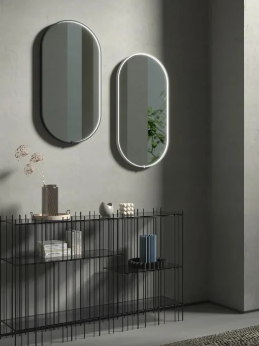 Ovale wandspiegel Avior met LED-verlichting