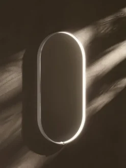 Ovale wandspiegel Avior met LED-verlichting