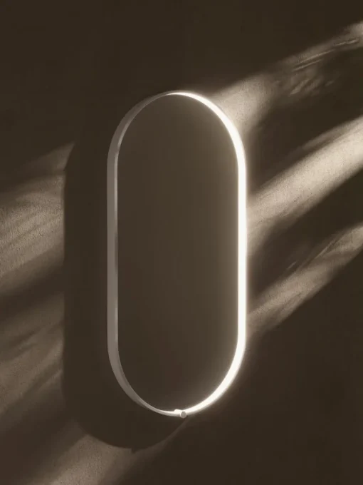 Ovale wandspiegel Avior met LED-verlichting