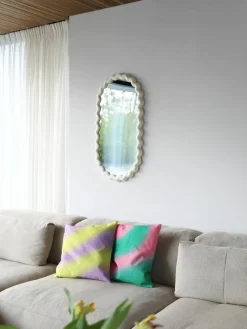 Ovale wandspiegel Zigzag