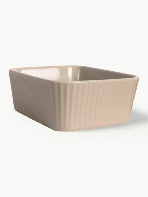 Ovenschalen Flora met geribbeld oppervlak, 2 stuks
