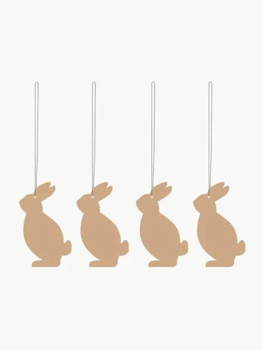 Paasdecoratie hangers Haas, 4 stuks