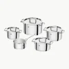 Pannen Passion van edelstaal, set van 5