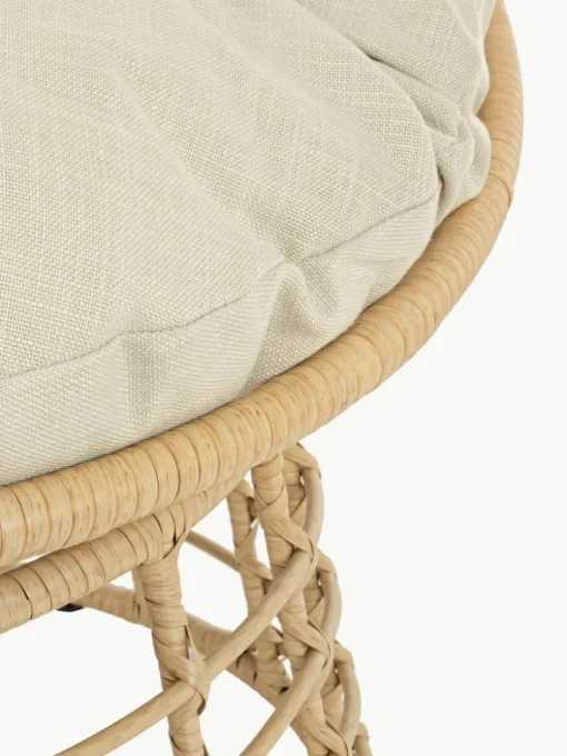 Papasan stoel Molly van kunststoffen vlechtwerk en met stoelkussen
