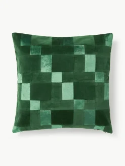 Patchwork fluwelen kussenhoes Bastien