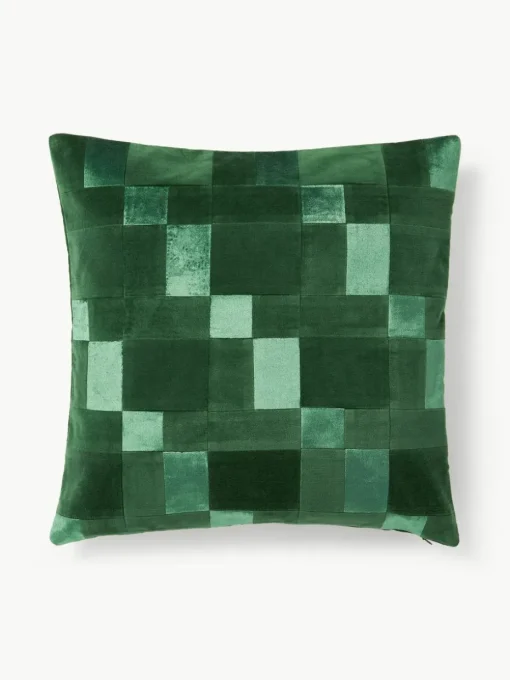 Patchwork fluwelen kussenhoes Bastien