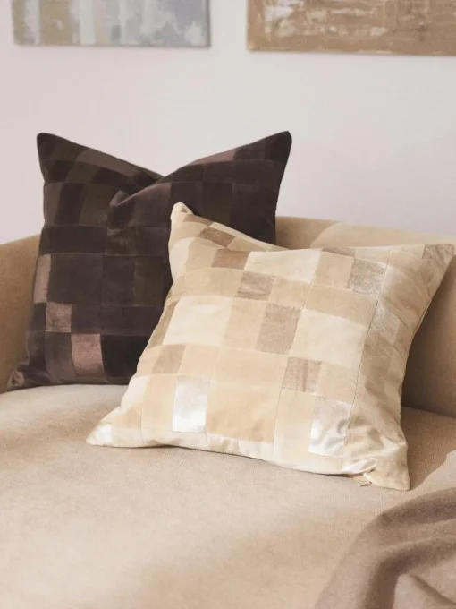 Patchwork fluwelen kussenhoes Bastien