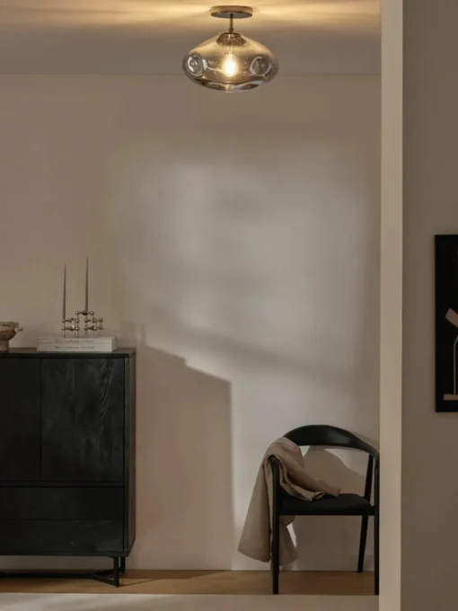 Plafondlamp Amora van gespiegeld glas