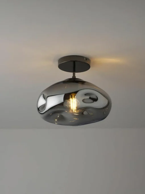 Plafondlamp Amora van gespiegeld glas