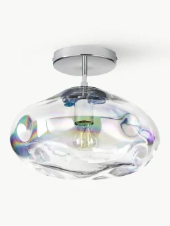Plafondlamp Amora van iriserend glas