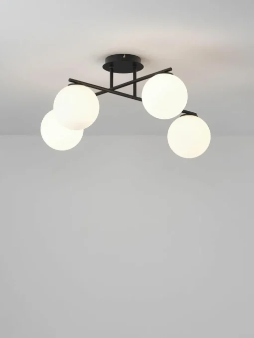 Plafondlamp Atlanta van opaalglas