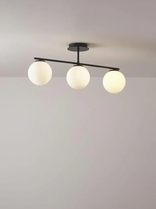 Plafondlamp Atlanta van opaalglas