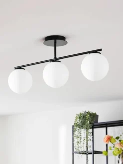 Plafondlamp Atlanta van opaalglas