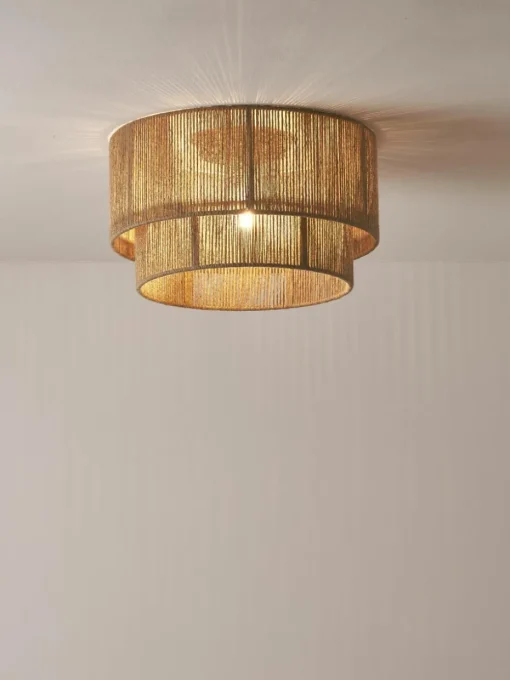 Plafondlamp Cecillia van jute