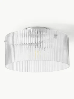 Plafondlamp Emmi van geribbeld glas