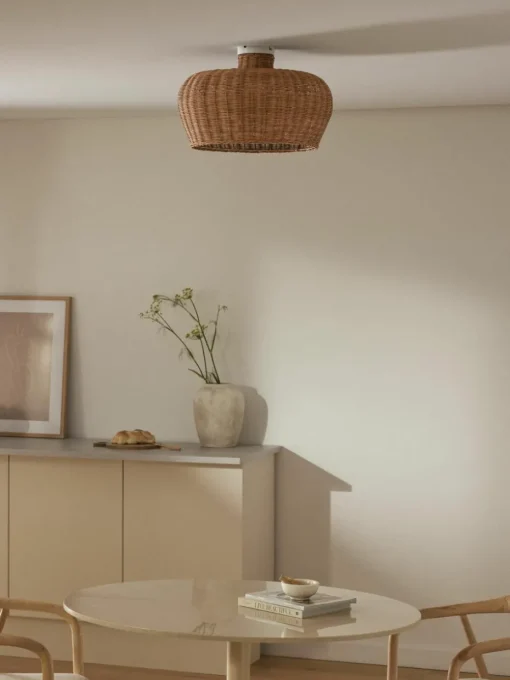 Plafondlamp Krisa van rotan