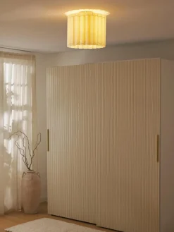 Plafondlamp Lucina van linnen