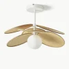 Plafondlamp Milani met decoratie uit natuurlijke vezels