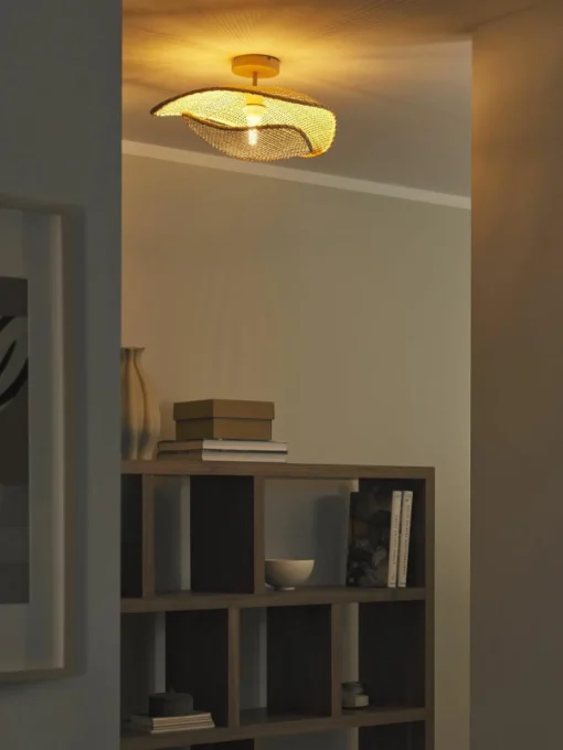 Plafondlamp Senja van rotan