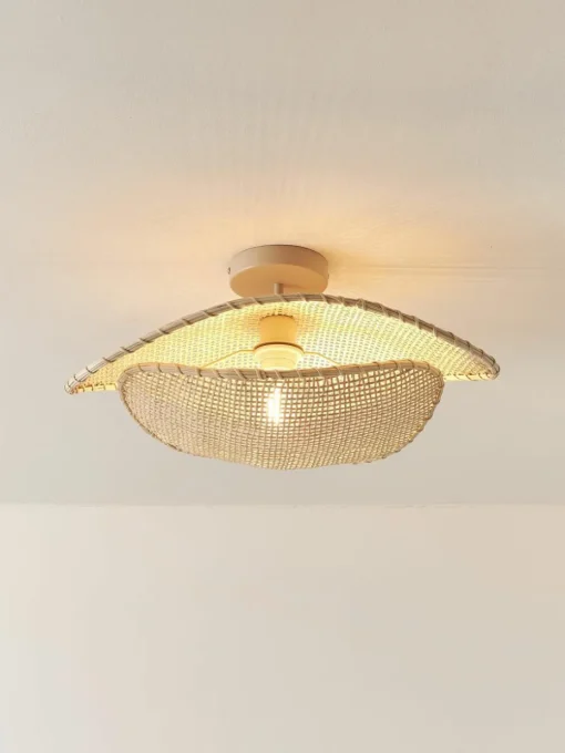 Plafondlamp Senja van rotan