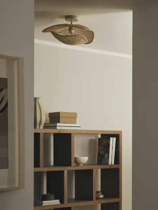 Plafondlamp Senja van rotan